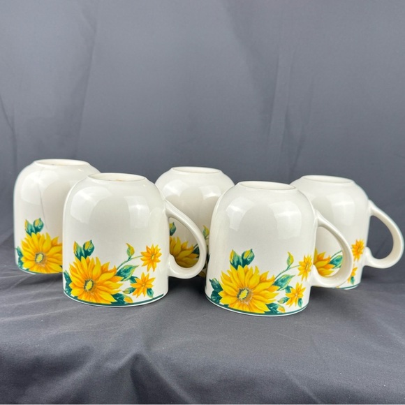 Thomson Pottery 5x Sunflower Ceramic Mugs - Picture 12 of 14